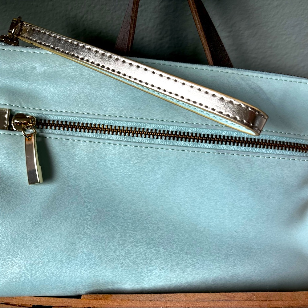 NWOT White House Black Market Mint colored Wristlet